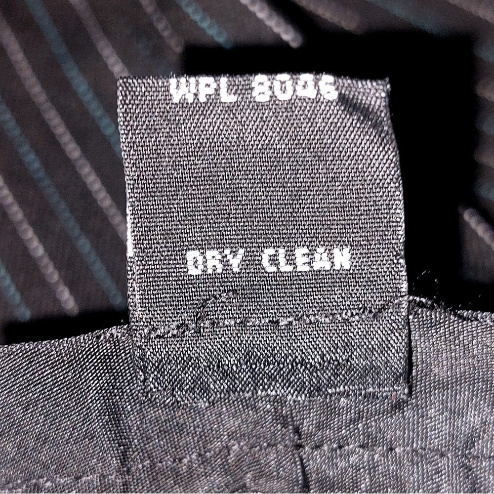 Alfani Dress Pants Women 8 Black Excellent Retro Pinstripe Wide Leg - Picture 8 of 8